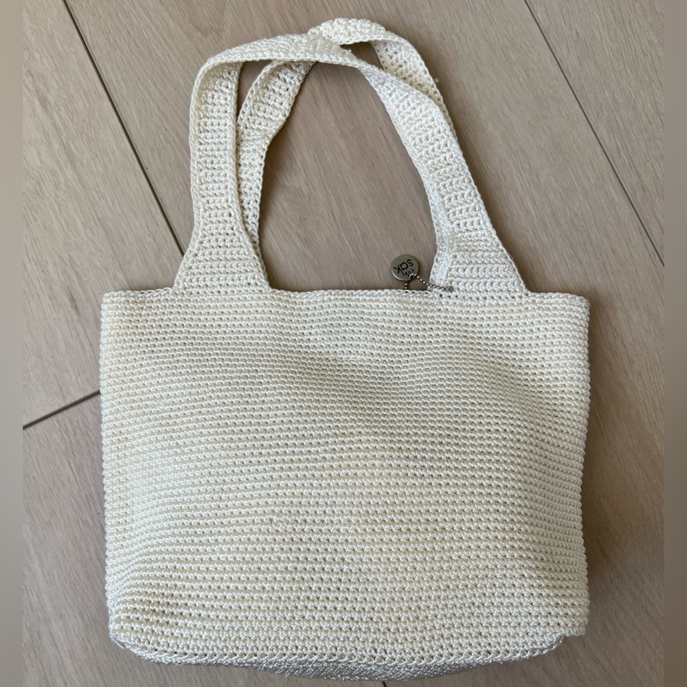 The Sak White Cream Mini Purse Handbag